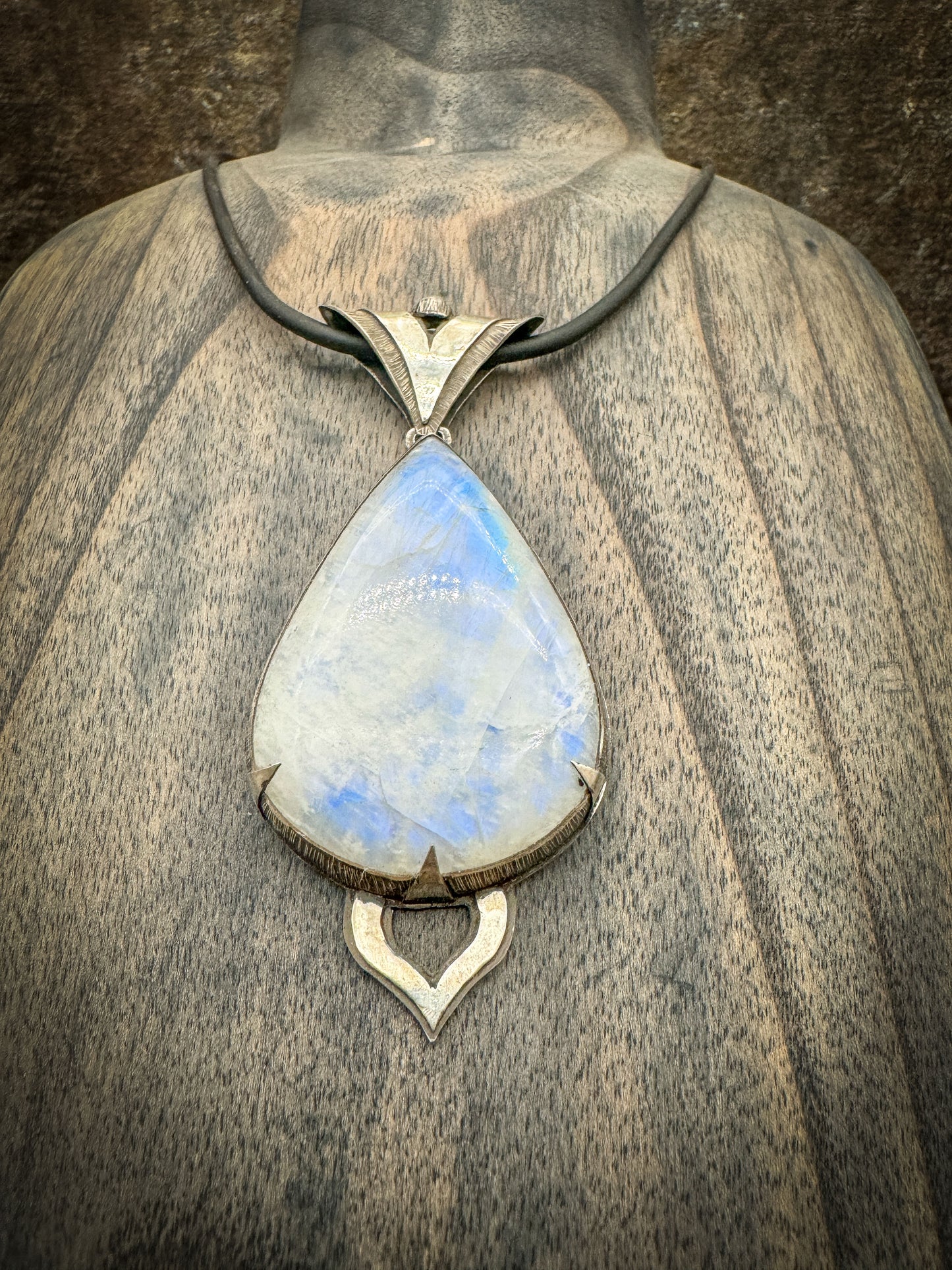 Moonstone Lotus pendant