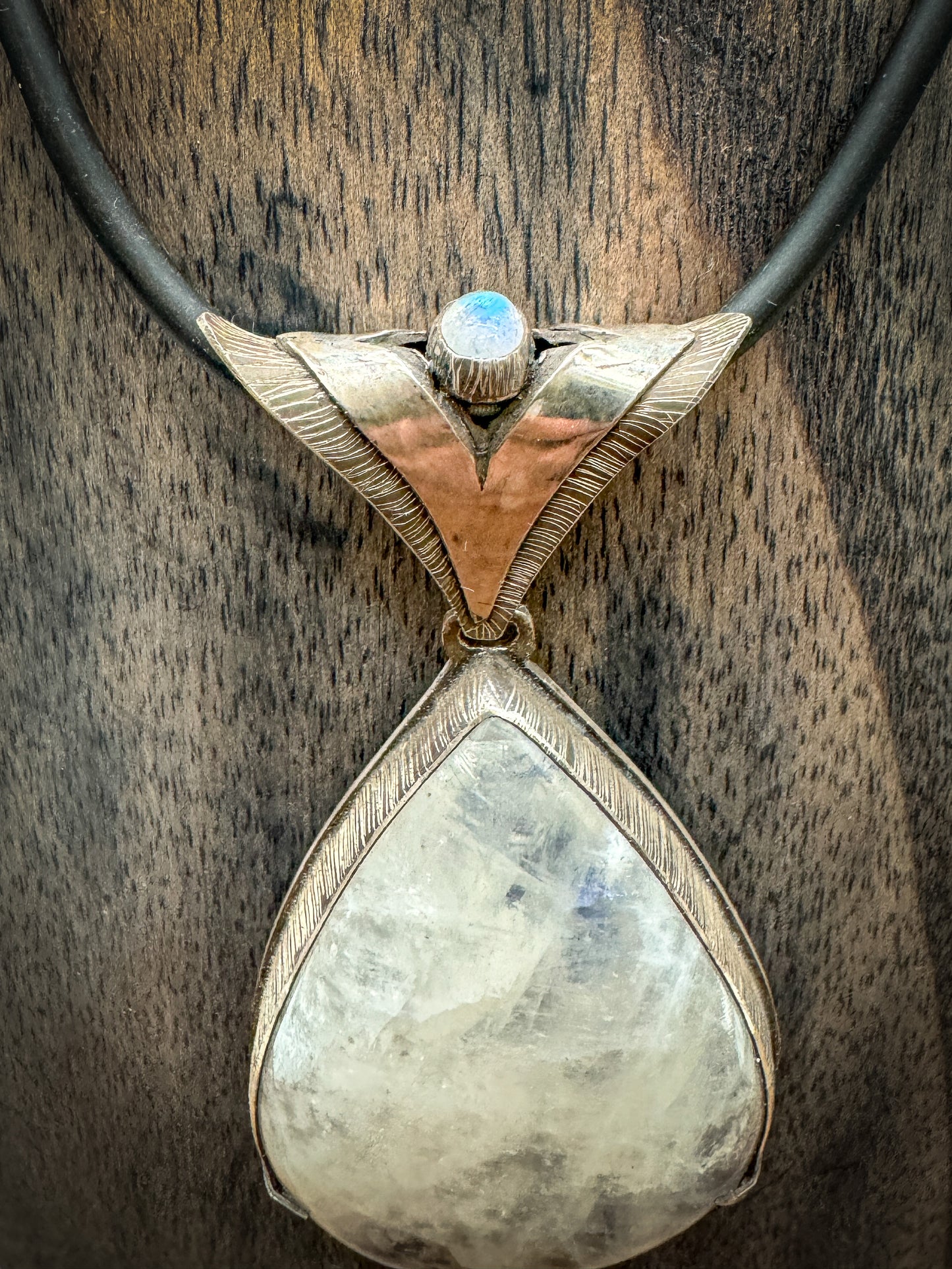 Moonstone Lotus pendant