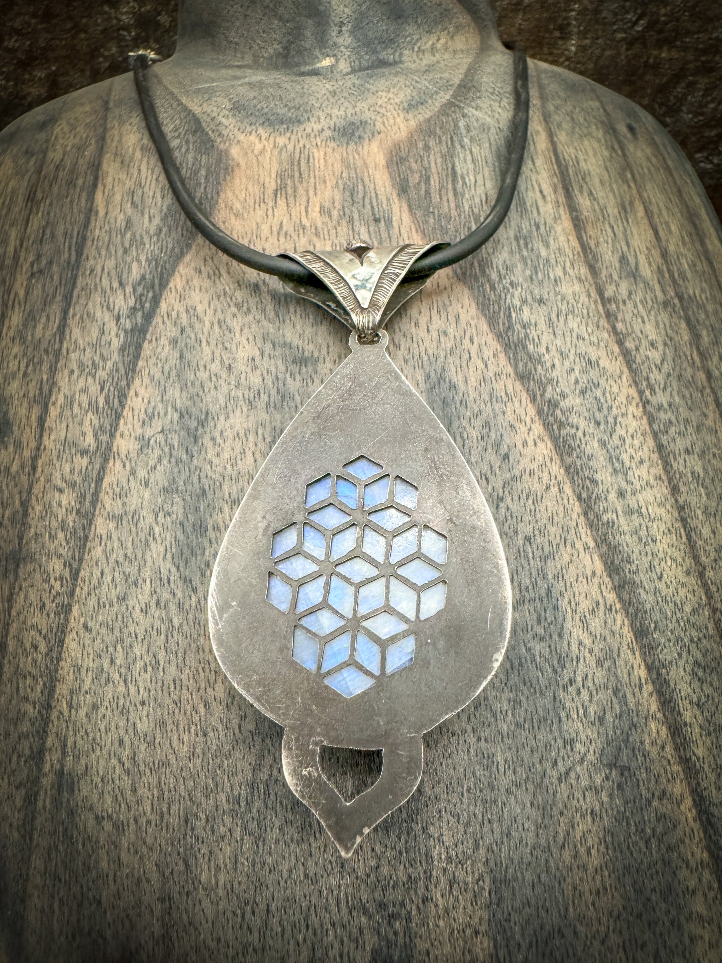 Moonstone Lotus pendant