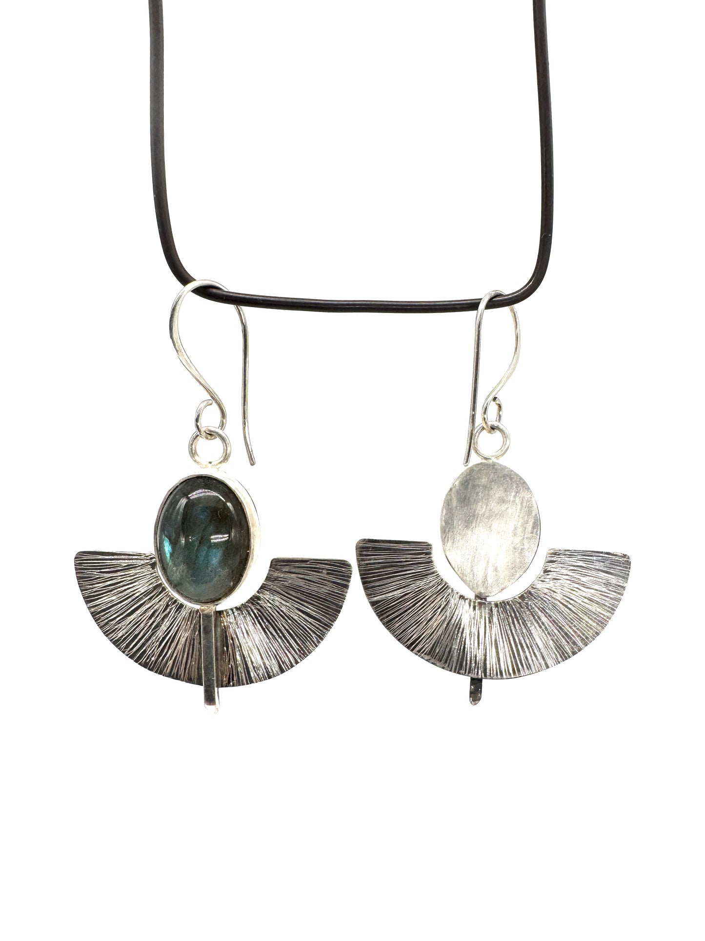 Labradorite art deco earrings