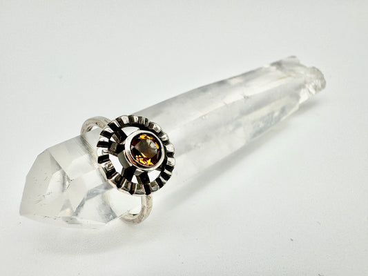 Citrine distressed rings size 7 and 8