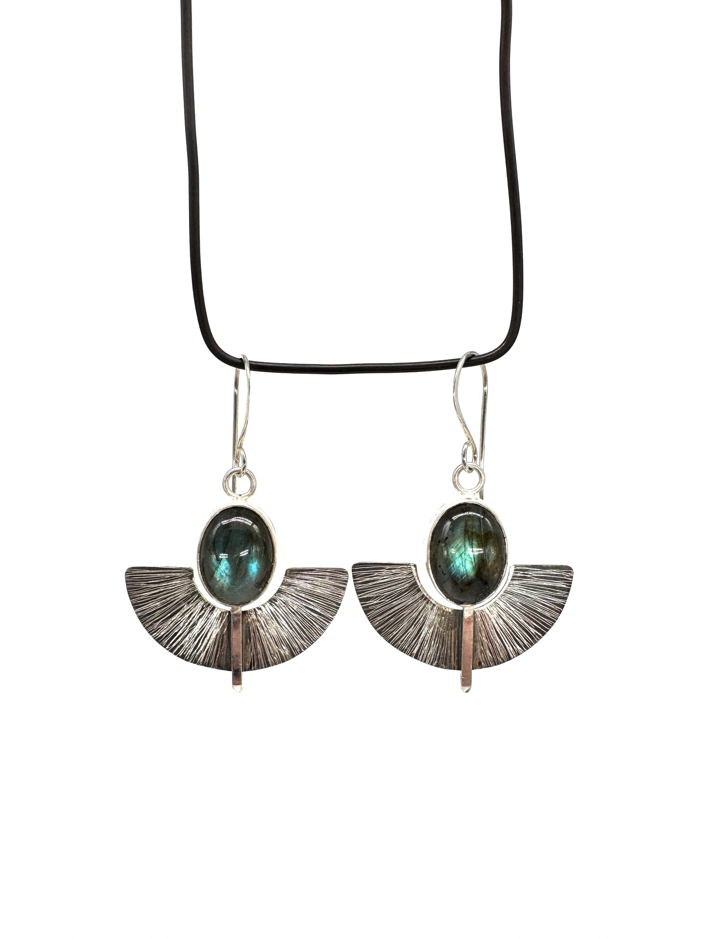 Labradorite art deco earrings