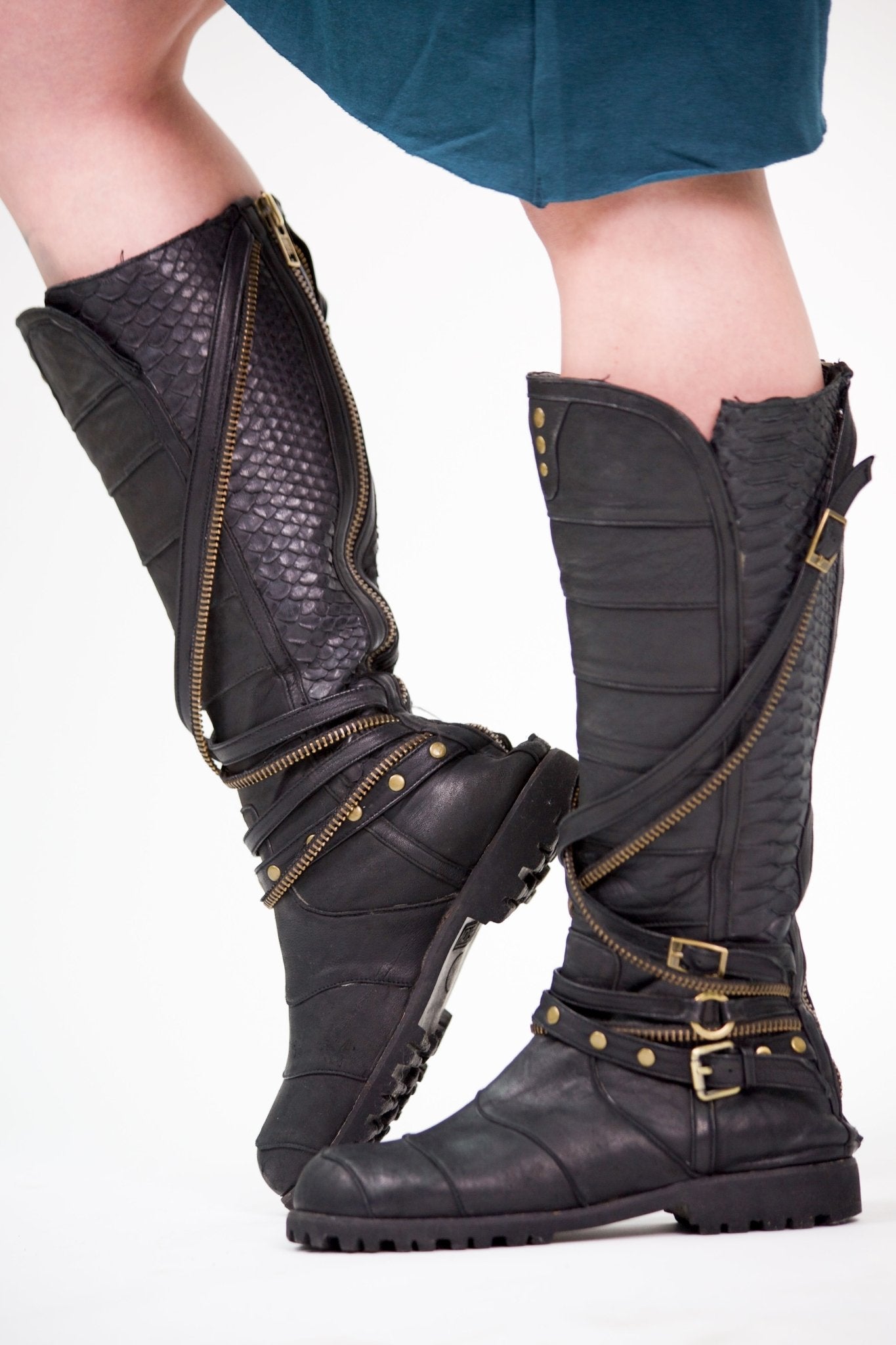 Athena leather boots - anahata designs